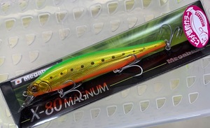 メガバス X-80 MAGNUM GG HIRAME LIME GOLD