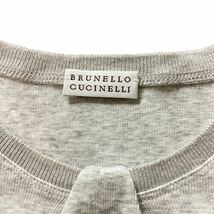 1スタ　美品 BRUNELLO CUCINELLI ブルネロクチネリ リブ コットン カットソー 長袖 トップス レディース M グレー_画像4