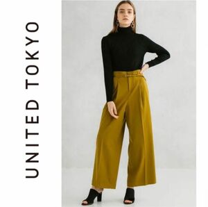 UNITED TOKYO【大人気商品】ウールワンタックストレートワイドパンツ