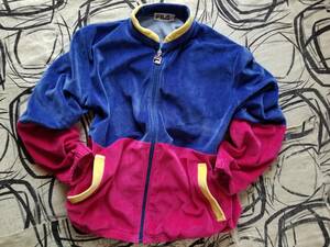 ITALY イタリア製 FILA フィラ 90s 80s ビンテージ オリジナル レア オールド レトロ 中古 古着 フルジップ ツートン フリース ジャケット