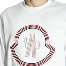 ★最新作★ MONCLER 長袖Tシャツ Ｓ　ロンT スウェット トレーナー ホワイト ワッペン ロゴ モンクレール 国内正規品 入手困難 完売品_画像4