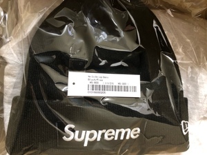 新品未開封 Supreme New Era Box Logo Beanie Black 23FW 黒 ボックス ロゴ ビーニー ニット帽子 