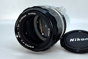 ★美品★ NIKON ニコン NIKKOR-P.C Auto 105mm F2.5 単焦点レンズ 前後キャップ付属 #N320