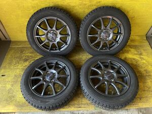 VELVA 【商品番号T-2945】14×4.5J＋45 PCD100/H4 ハブ径約73mm DL/ウインターマックス02 155/65R14 2021年製 4本セット