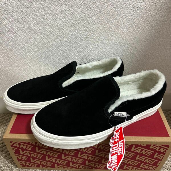 24.5cm vans ボアスリッポン　スエード　US企画　スリッポン　ファー付き