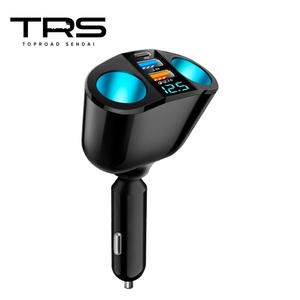 TRS 車載充電器 360度回転シガーソケット 12V-24V車対応 PD20W QC3.0 USB 超高速充電 380300