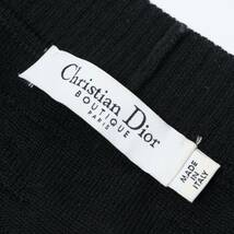 GP1953☆クリスチャンディオール ブティック Christian Dior ウール ニット トップス ロゴ リブ 長袖 ブラック サイズF40_画像6