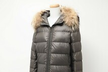 GP1888◆モンクレール*MONCLER*ダウンコート*NANTESFUR GIUBBOTTO*54062*フード付き*取り外し可ラクーンファートリミング付き1*グレー_画像3