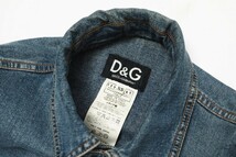 MF9862〇イタリア製 ディーアンドジー D&G ドルチェアンドガッバーナ*Gジャン*コットン*デニム*ジャケット*サイズXS*インディゴブルー系_画像3