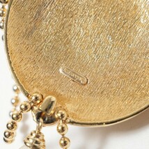 MF9043*《2点セット》Burberrys バーバリー vintage パール装飾 ネックレス+イヤリング ヴィンテージアクセサリー ゴールド/ネイビー系_画像5