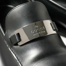 GP0462*イタリア製*GUCCI グッチ*レザーローファー*スリッポン*モカシン*38C(24.5cm相当)*革靴*ブラック_画像5