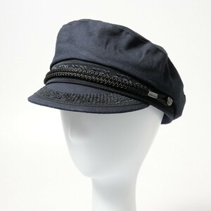 TG9057*LOCK&CO HATTERS/ロックアンドコーハッターズ/ジェームスロック*ウール マリンキャップ キャスケット 帽子 Size 57cm ネイビー