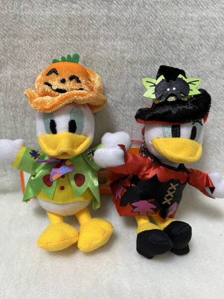 ◇ ハロウィン 2014 ドナルド デイジー ぬいぐるみストラップ イヤホンジャク付き TDL ディズニーランド