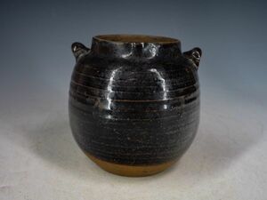 中国美術 宋代 黒柚 壷 瓶 中国古玩 時代1200