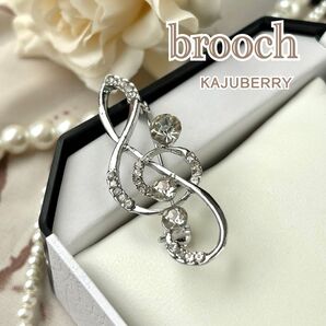 ト音記号 音符 ブローチ 音楽 発表会 ピアノ 演奏会 シルバー