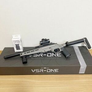 東京マルイ VSR-ONE ボルトアクション エアーライフル 新作 アーバングレー 0.9Jカスタム ドットサイト フォアグリップ付