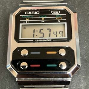 Y0338 稼動品 CASIO カシオ デジタル A100WE メンズ 腕時計 現状品