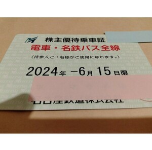 名鉄 株主優待乗車証 名古屋鉄道 定期券 男性名義 バス全線