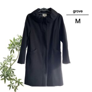 grove ロングコート Aライン 丸襟 グローブ