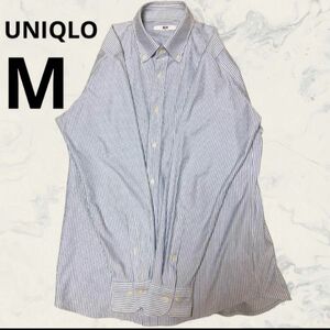 UNIQLO ユニクロ　ブルーストライプシャツ　M メンズ　レディース