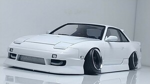 プラモデル 1/24 アオシマ s13 シルビア 改 ワンビア 完成品 