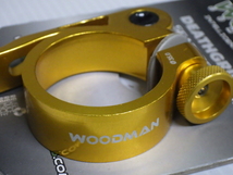 ガチ処分！Woodman 高性能シートポストクランプ【Deathgrip／34.9㎜】ゴールド_画像4