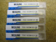 送料無料 未使用品 MiSUMi ミスミ TSC 超硬テーパボールエンドミル TSC-SCEM 0.3-30 10本セット 刻印用 半月タイプ 切削 フライス 5_画像2