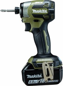 最新機種 新品 makita マキタ 充電式インパクトドライバ TD173DRGXO オリーブ 18V 6.0Ah バッテリ(BL1860B)2本 ・充電器・ケース付 14