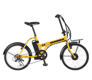 【B品・完組送料無料】HUMMER E-bike　N-DROHM20★ハマー ワンモード　電動アシスト自転車 　８．５A★保証有★20インチ　折りたたみ ６段