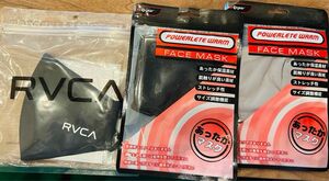  RVCA (ルーカ) マスクII F BLK 1枚・POWERLETE WARM 2枚セットフェイスマスク寒波とコロナに備えて☆