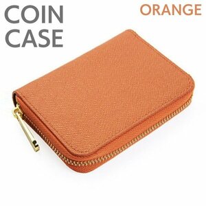 小銭入れ レディース 新品 コインケース オレンジ 革 レザー 財布 ミニ財布 小さい財布 カードケース メンズ コンパクト 薄い 小さい