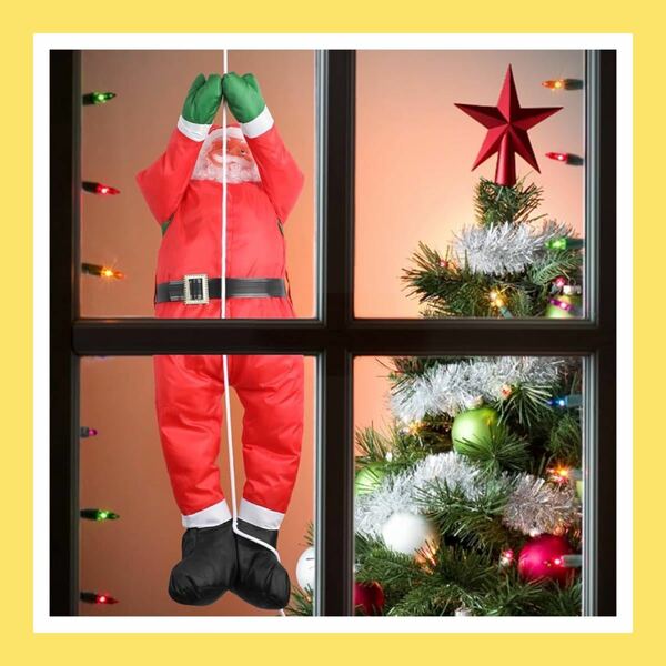 ー大特価ー CINECE サンタクロース サンタはしご クリスマス飾り Xmas クリスマスプレゼント 人形 壁飾り 装飾 クリスマス道具 90cm