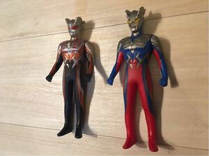 ウルトラマンゼロ ダークロプスゼロ ソフビ 2体まとめて 中古美品 17センチ 廃盤モデル