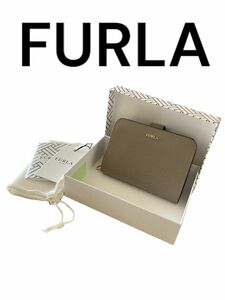 【美品】FURLA　二つ折り　BABYLON スモール　バビロン　ジップアラウンドウォレット