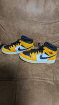 NIKE AIR JORDAN 1 MID GS TAXI ミッド タクシー 黄_画像3