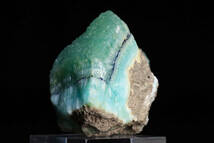 色彩＆造形美 アラゴナイト アズライトの美青ライン 芸術的共生結晶 64g 天然石 結晶 原石 鉱物 標本 アフガニスタン産_画像8