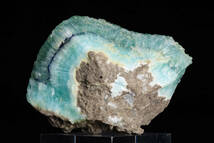 色彩＆造形美 アラゴナイト アズライトの美青ライン 芸術的共生結晶 64g 天然石 結晶 原石 鉱物 標本 アフガニスタン産_画像9