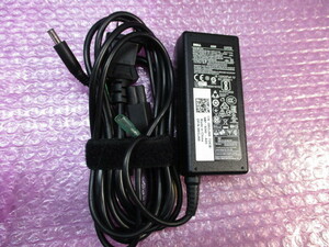 DELL純正 19.5V 3.34A 細ピンタイプ 65W ×1個 PA-12 HA65NS5-00 LA65NS2-01 等 外径約4.5ミリ 電源ケーブル付 中古