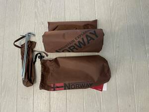 新品　Geographcal NORWAY 完全防水テントマット　グランドシート　タープ　固定ペグ付き　Mサイズ