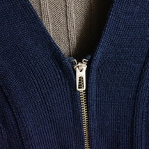 【定価2.9万 Dapper's 40's ニットカーディガン LOT.1081 38】Classical Four pocket Zip Knit Cardigan ダッパーズ フルジップ_画像5