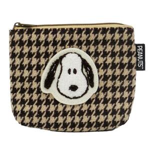  Snoopy tissue pouch mocha check pocket tissue case cover 