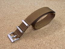 @NEW TOUGH RIBBED FABRIC STRAP 22MM／COFFEE-BROWN NATO-TYPE STRAP ※ネコポス発送で全国どこでも送料無料！_画像8