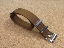 @NEW TOUGH RIBBED FABRIC STRAP 22MM／COFFEE-BROWN NATO-TYPE STRAP ※ネコポス発送で全国どこでも送料無料！_画像6