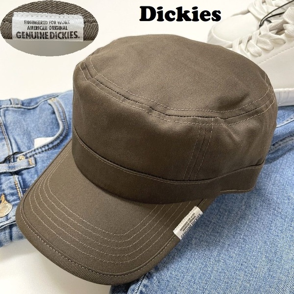 未使用品 Dickies ブラウン ワークキャップ メンズ レディース 大人カジュアル アウトドア キャンプ レジャーお出かけ ロゴ ディッキーズ