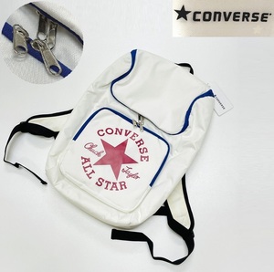 未使用品 CONVERSE ALLSTAR ホワイト リュックサック ボックスパック メンズ レディース アウトドア キャンプ 通勤通学 タグ コンバース