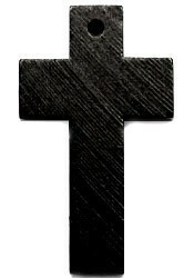  wood parts beads L Cross NO2 45×25mm black black 1ko entering 