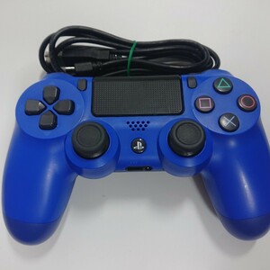 【清掃済み】PS4 純正 コントローラー 後期型 DUALSHOCK4 SONY デュアルショック4 USBケーブル ブルー