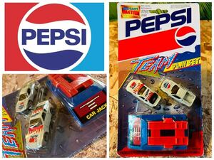 90' vintage golden wheel PEPSI team racer die-cast car set◇ビンテージペプシダイキャストミニカーセット◆当時レトロ◆米企業レア