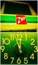70' vintage seven 7-up Hanging Electric Wall Clock◆ビンテージセブンアップライト付掛時計◇当時レア◆昭和レトロ企業アドバタイジング_画像10