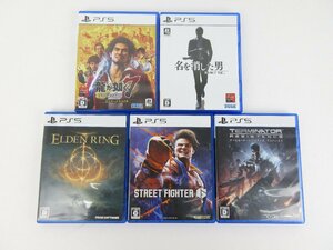 【ジャンク品】PS5　ソフト　5本セット　　エデンリング/龍が如く7　外伝　他★未検品　【ゲ-442】